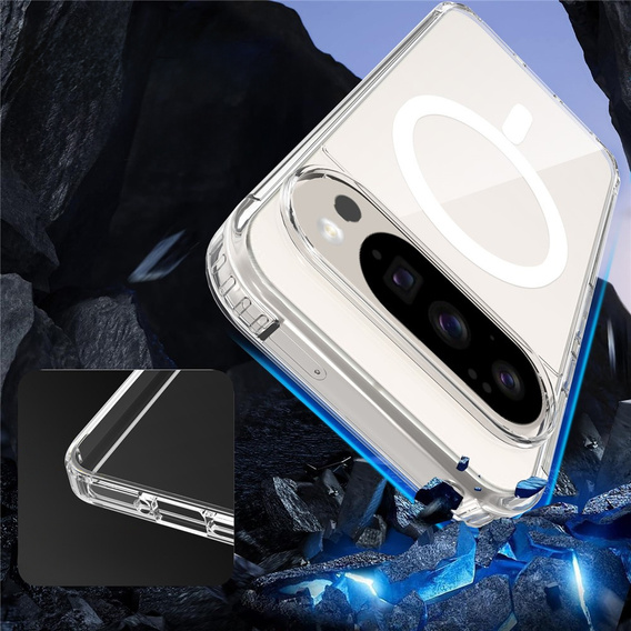 Puzdro pre Google Pixel 9 Pro XL, Fusion Hybrid, pre MagSafe, priehľadné