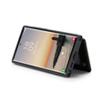 CASEME flipové puzdro pre Samsung Galaxy S25 Ultra, Litchi Wallet, čierne