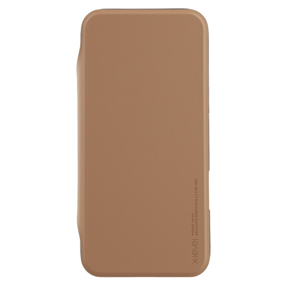Puzdro X-LEVEL pre iPhone 16 Pro, Magnetic Card Holder, hnedé