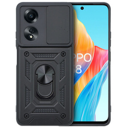 Obal na mobil pre Oppo A58 4G, CamShield Slide, čierne