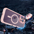 Puzdro pre iPhone 15 Pro, ERBORD Impact Guard, MagSafe, ružové