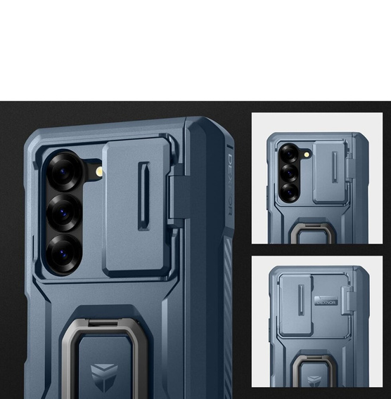 Obrnené puzdro pre Samsung Galaxy Z Fold 6 5G, Dexnor Full Body S-Pen Slot, modré