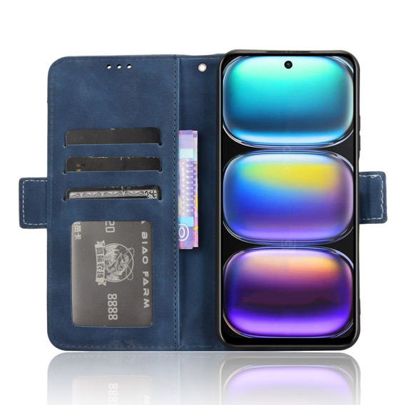 Klapkové puzdro pre Infinix Hot 50 4G, Card Slot, tmavomodré