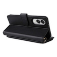 Puzdro s chlopňou pre Samsung Galaxy S25 Edge, Crossbody Leather Wallet, čierne