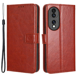 Klapkové puzdro pre Honor 70 5G, Crazy Horse Wallet, hnedé