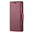 Puzdro pre Oppo Reno 14 F / 14 FS, ERBORD Glossy Litchi, flipová peňaženka, červené