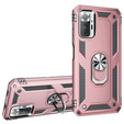 Pancierované obal na mobil pre Xiaomi Redmi Note 10 Pro, Nox Case Ring, ružové rose gold