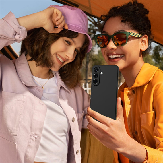 Silikónové puzdro Lite Case pre MagSafe pre Samsung Galaxy A57 5G, čierne