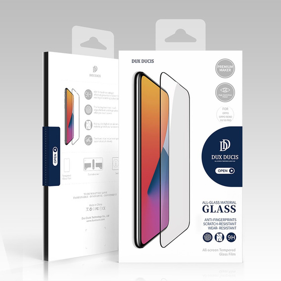 Tvrdené sklo pre Oppo Reno 10 / 10 Pro 5G, Dux Ducis full screen, čierne