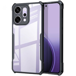 Puzdro pre Oppo Reno 14, vystužené, priehľadné s čiernymi stranami