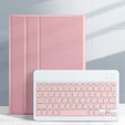 Puzdro + klávesnica iPad 10.2 7/8/9 gen 2019/2020/2021, Keyboard Cover Pen Slot, ružové rose gold