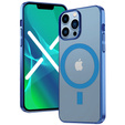Obal na mobil pre iPhone 13 Pro Max, ERBORD Hybrid MagSafe Case, modré