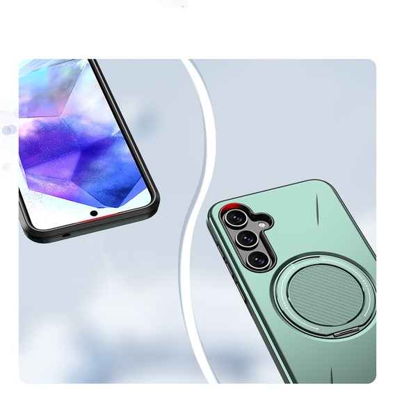 Puzdro MagSafe s podstavcom pre Samsung Galaxy A57 5G, zelené