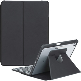 Puzdro s klávesnicou pre iPad 11" 2025 A16 (11 gen.) / iPad 10.9" 2022 (10 gen.), Rotary 360° Leather, čierne