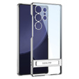Puzdro pre Samsung Galaxy S25 Ultra, GKK Kickstand Hard Case, strieborné