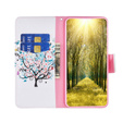 Klapkové puzdro pre Xiaomi Redmi 12 4G, Wallet, colorful tree, biele