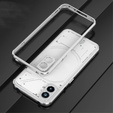 Puzdro pre Nothing Phone 2a, Armor Bumper, s krytom objektívu, strieborné
