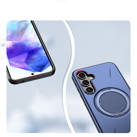 Puzdro MagSafe s podstavcom pre Samsung Galaxy A57 5G, modré