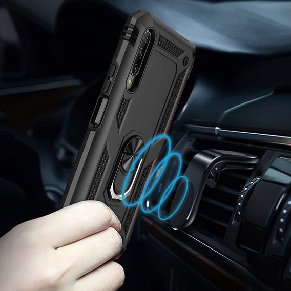Pancierované obal na mobil pre Huawei P Smart Pro, Nox Case Ring, čierne