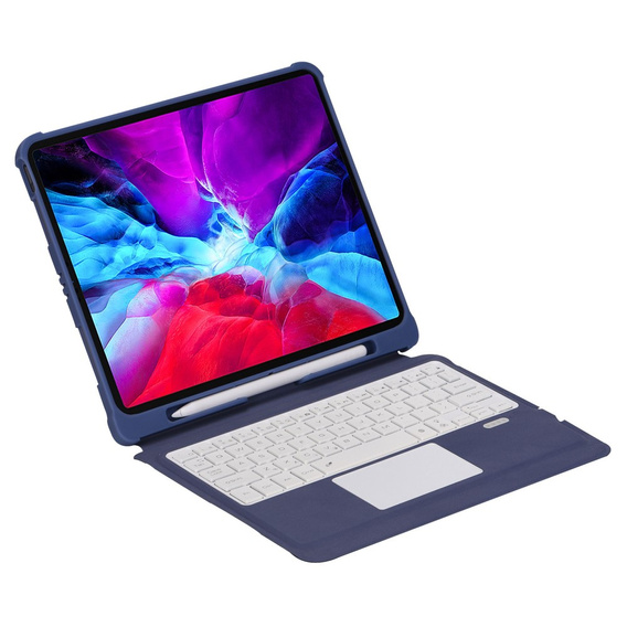 Puzdro + klávesnica iPad Air 10.9 4 2020 / 5 2022, Pen Slot TouchPad, fialové