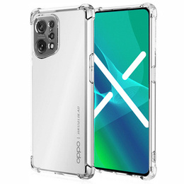 Obal na mobil pre Oppo Find X5 Pro, Dropproof, priehľadné