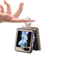 Puzdro pre Samsung Galaxy Z Flip7 FE / Z Flip6, Card Slot Ring Case, béžové