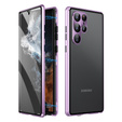 Puzdro pre Samsung Galaxy S23 Ultra, Magnetic Dual Glass, fialové