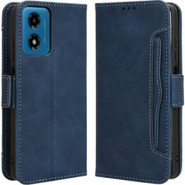 Klapkové puzdro pre Motorola Moto E14, Card Slot, tmavomodré