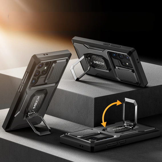 Puzdro pre Samsung Galaxy S24, séria Tongate MECH so stojanom, čierne