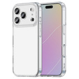 Silikónové puzdro pre iPhone 17 Pro Max, s tvrdou zadnou stranou, priehľadné