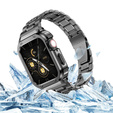 Oceľový náramok s puzdrom pre Apple Watch 7/8/9 45MM, strieborná / zlatá