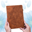 Puzdro s chlopňou pre Xiaomi Redmi Pad SE 11", flower, hnedé