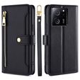 Klapkové puzdro pre Xiaomi 13T / 13T Pro / Redmi K60 Ultra, Wallet Zipper Pocket, čierne