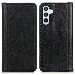 Obal na mobil pre Samsung Galaxy A26, Wallet Litchi Leather, čierne
