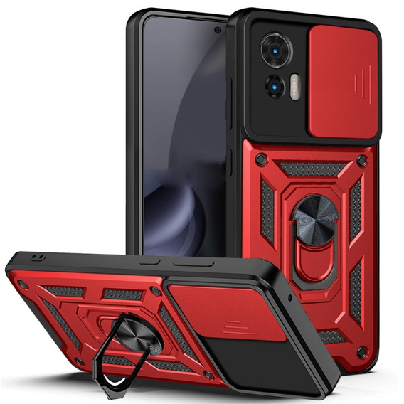 Obal na mobil pre Motorola Edge 30 Neo 5G, CamShield Slide, červené