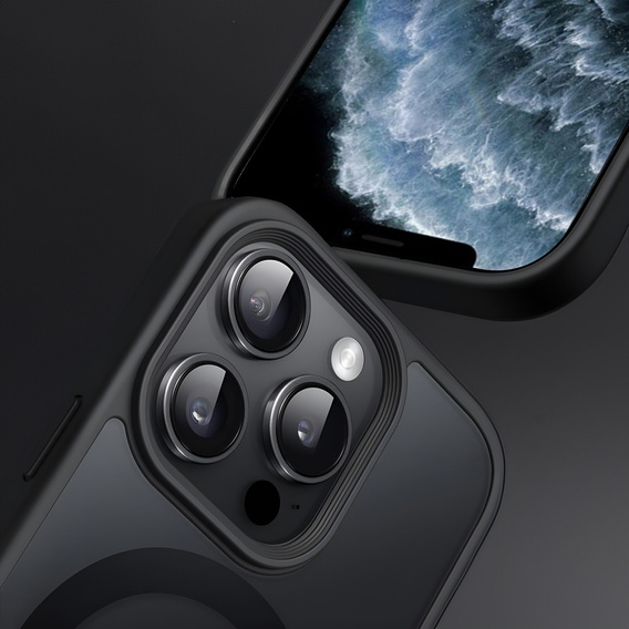 Puzdro pre iPhone 11 Pro, pre MagSafe, ERBORD Matt Case, čierny + sklo na displej