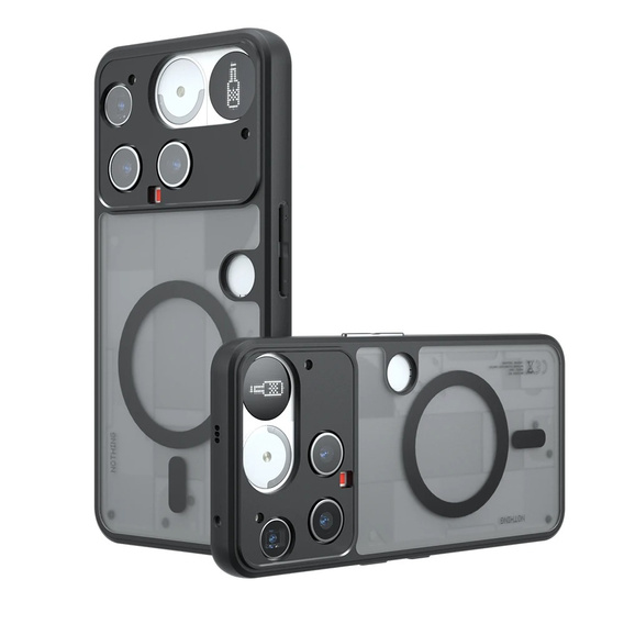 Puzdro pre Nothing Phone 3 5G, pre MagSafe, ERBORD Matt Case, čierny