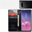 CASEME flipové puzdro pre Samsung Galaxy S10+ Plus, Waxy Textured, čierne