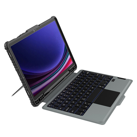 Puzdro + klávesnica Galaxy Tab S9, NILLKIN Bumper Pen Slot, čierne
