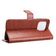 Klapkové puzdro pre Motorola Edge 60 / 60 Fusion, Crazy Horse Wallet, hnedé