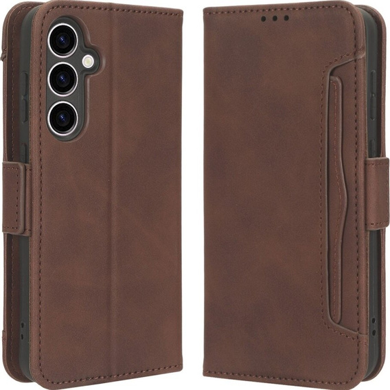 Klapkové puzdro pre Samsung Galaxy S23 FE, Card Slot, hnedé