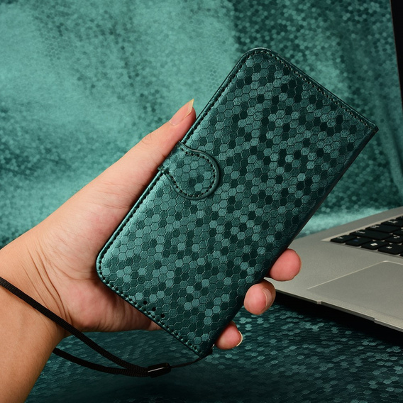 Flipové puzdro pre Oppo A5 Pro 5G, Wallet Rhombus, zelený