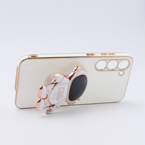 Obal na mobil pre Samsung Galaxy S23 Plus, Astronaut, biele