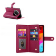 Klapkové puzdro pre Honor Magic 7 Lite, Wallet Zipper Pocket, červené