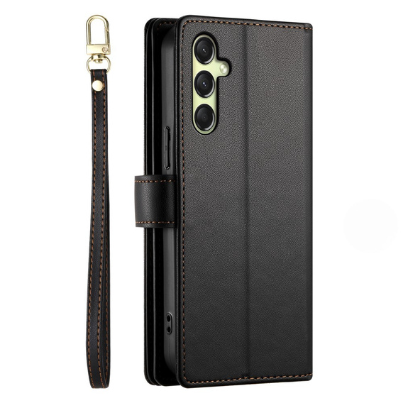 Klapkové puzdro pre Samsung Galaxy A36 5G, Wallet Zipper Pocket, čierne