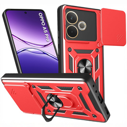 Obal na mobil pre Oppo A5 Pro 5G, CamShield Slide, červené