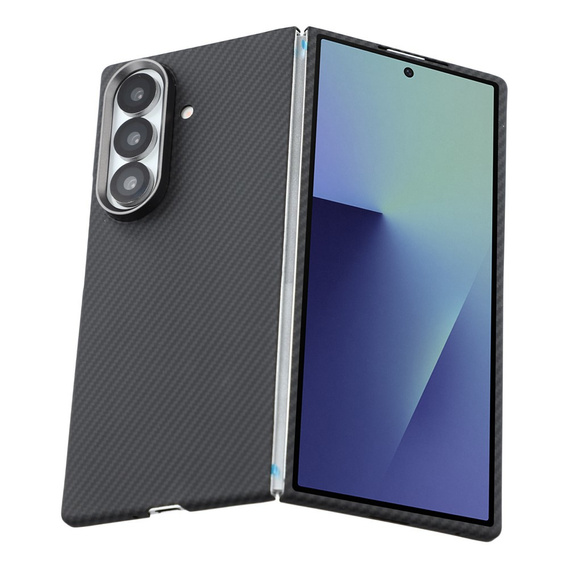 Puzdro z aramidových vlákien pre Samsung Galaxy Z Fold7, pre MagSafe, čierne