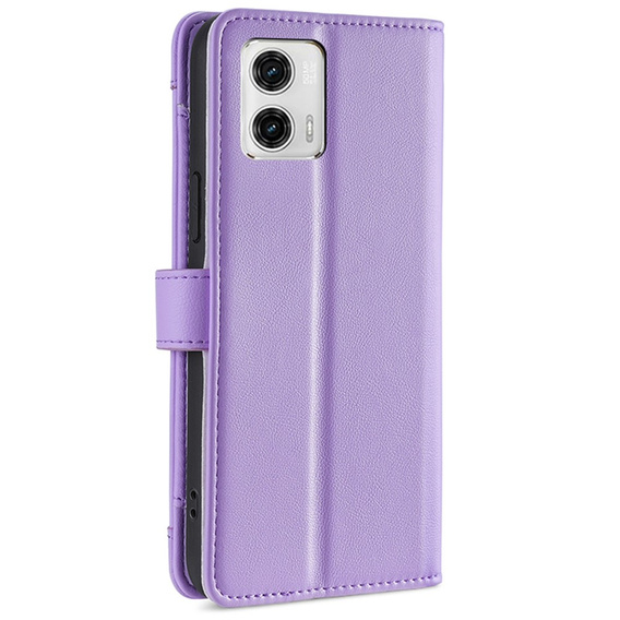 Klapkové puzdro pre Motorola Moto G73 5G, Wallet Zipper Pocket, fialové