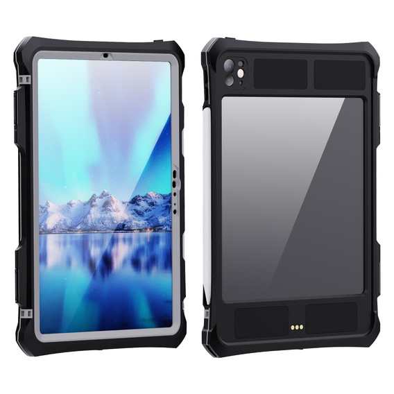 Vodotesné puzdro SHELLBOX IP68 pre Apple iPad Pro 11“ 5. generácie 2024, čierne