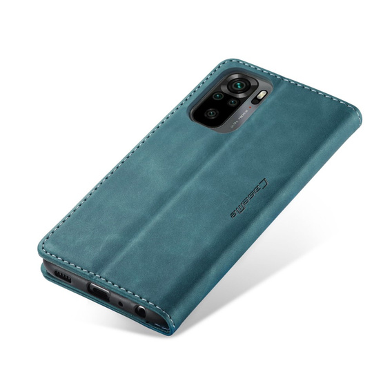 CASEME puzdro pre Xiaomi Redmi Note 10 / 10S, Leather Wallet Case, zelený